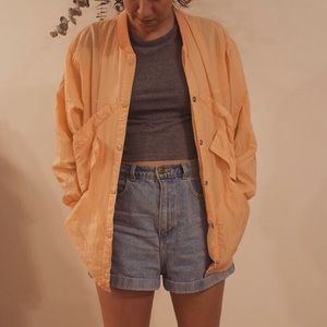 Vintage light peach sport bomber jacket